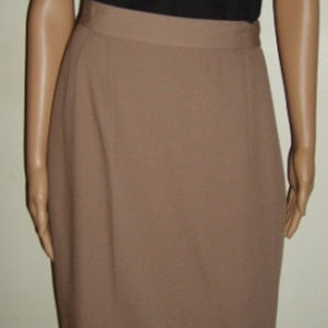 Pencil Skirt 8 Lined Lt. Brown Nice Fabric Professional